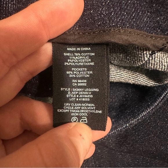 Theory Skinny Legging Jeans Nep Denim Indigo Size 6 - Picture 8 of 8
